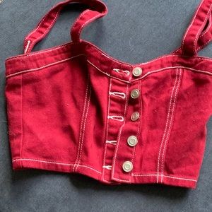 Forever 21 Denim Crop Top